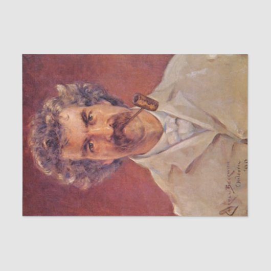 Mark Twain von James Carroll Beckwith Seidenpapier (Vorderseite)
