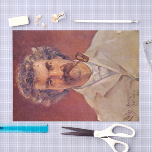 Mark Twain von James Carroll Beckwith Seidenpapier (Handwerk)