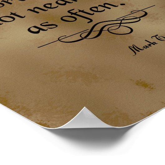 Mark Twain Zitat, Action-Reden Poster (Ecke)