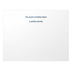 Mark Twain-Zitat - das Geheimnis von voran Notizblock