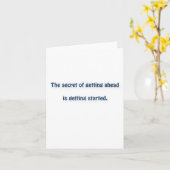 Mark Twain Zitat - Das Geheimnis, voran zu kommen, Karte (Gelbe Blume)