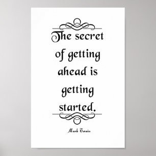 Mark Twain Zitat, die Zukunft Poster