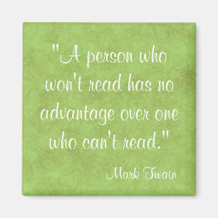 Mark Twain-Zitat Magnet