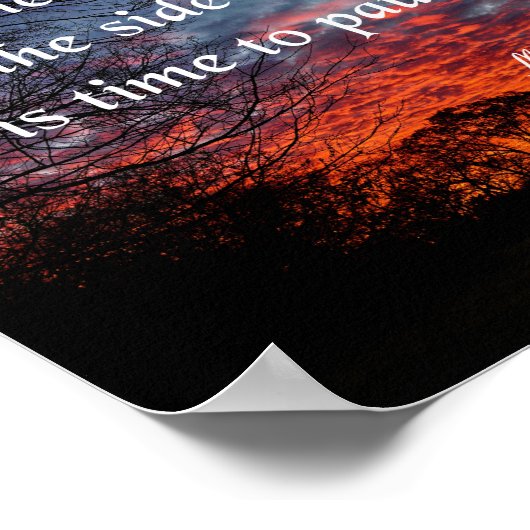 Mark Twain Zitat, Pause und Reflektion Poster (Ecke)