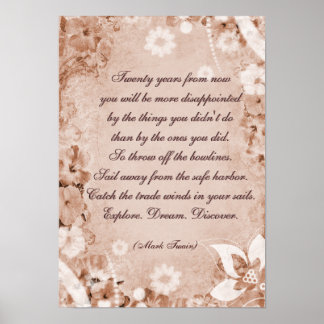 Mark Twain Zitat Poster