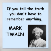 Mark Twain Zitat Poster (Vorne)