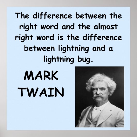 Mark Twain Zitat Poster (Vorne)