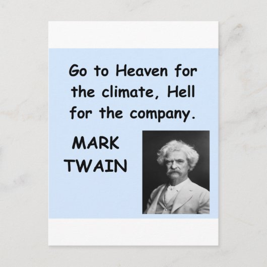Mark Twain Zitat Postkarte (Vorderseite)