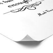 Mark Twain Zitat, Trinken Poster (Ecke)