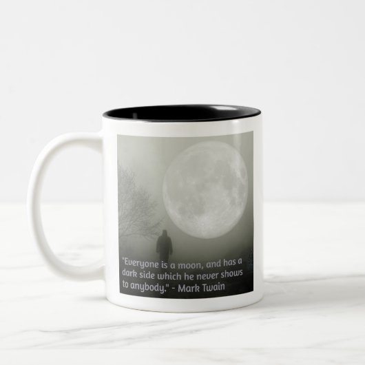 Mark Twain Zitat Zweifarbige Tasse (Links)
