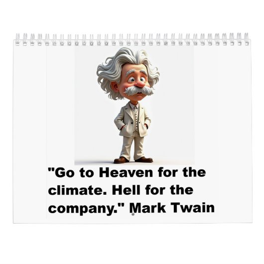 Mark Twain zitiert Kalender (Rückseite)