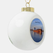 Mark W. Barker ball oder Schneeflocke Keramik Kugel-Ornament (Links)