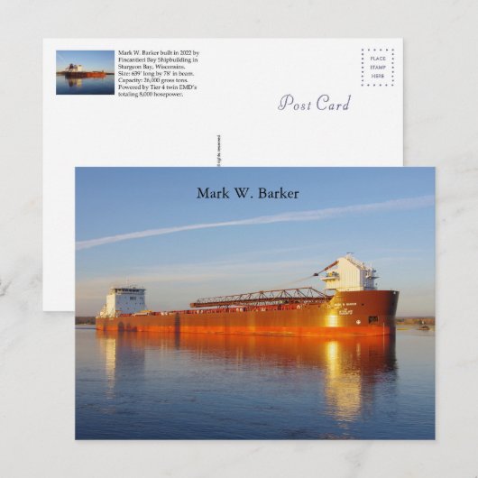 Mark W. Barker Post Card Postkarte (Vorne/Hinten)