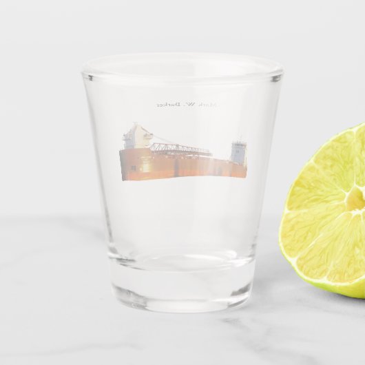 Mark W. Barker Schussglas Schnapsglas (Rückseite)