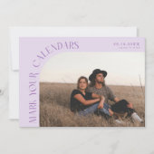 Mark Your Calendars Lilac Curved Frame Photo Save The Date (Vorderseite)