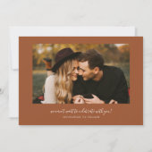Mark Your Calendars Terracotta Curved Frame Photo Save The Date (Rückseite)