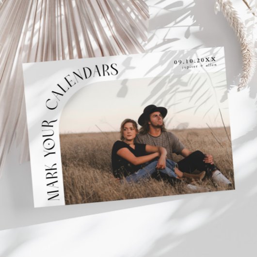 Mark Your Calendars White Curved Frame Photo Save The Date