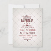 Mark Your Kalender Save the Date Wedding Einladung (Vorderseite)