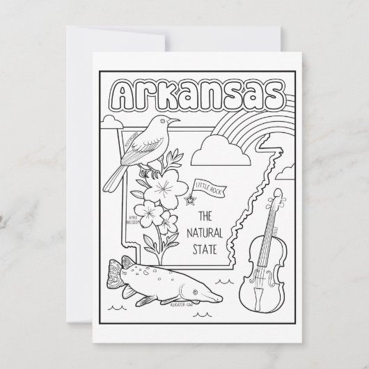 Markansas Farbe mir Collage Einladung (Vorderseite)