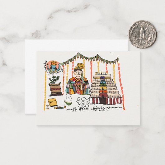 Markazhi-Grußkarte Mitteilungskarte (Vorderseite/Rückseite Beispiel)