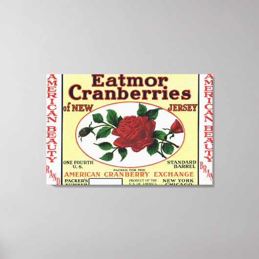 Marke American Beauty Eatmor Cranberries Leinwanddruck (Vorderseite)