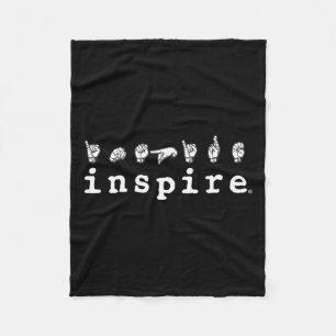 Marke Asl American Sign Language Deaf Awareness Fleecedecke