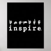 Marke Asl American Sign Language Deaf Awareness Poster (Vorne)