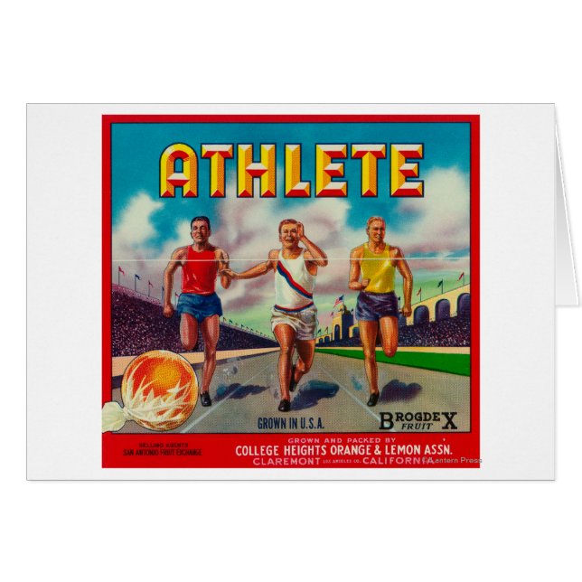Marke Athlete Citrus Crate Label (Vorderseite (Horizontal))
