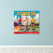 Marke Athlete Citrus Crate Label Leinwanddruck (Insitu (Holzboden))