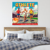 Marke Athlete Citrus Crate Label Leinwanddruck (Insitu (Schlafzimmer))