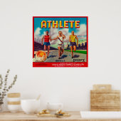 Marke Athlete Citrus Crate Label Poster (Küche)