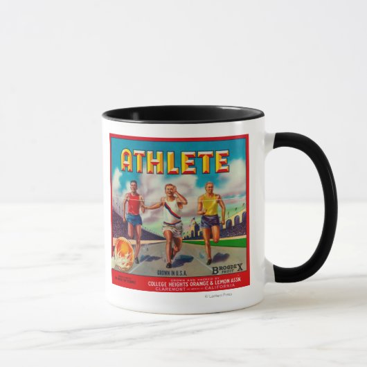 Marke Athlete Citrus Crate Label Tasse (Rechts)