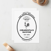 Marke, der steinige Hahn, individuell anpassbar Mitteilungskarte (Vorderseite/Rückseite Beispiel)