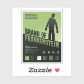 Marke Frankenstein - Vintages Filmplakat Aufkleber (Blatt)