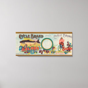 Marke für Lachs Leinwanddruck