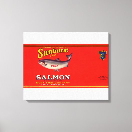 Marke für Lachs Leinwanddruck (Vorderseite)