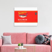 Marke für Lachs Leinwanddruck (Insitu (Wohnzimmer))