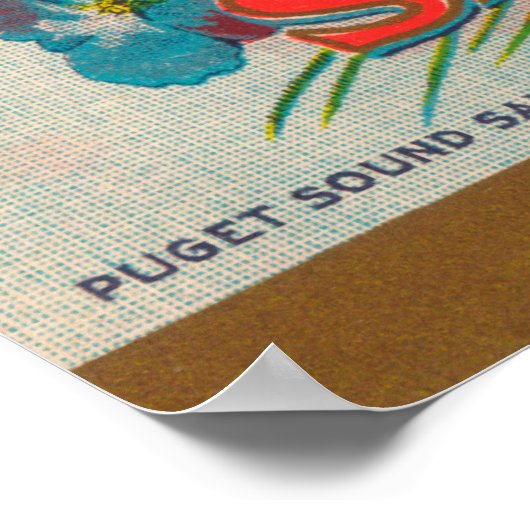 Marke für Lachs Poster (Ecke)