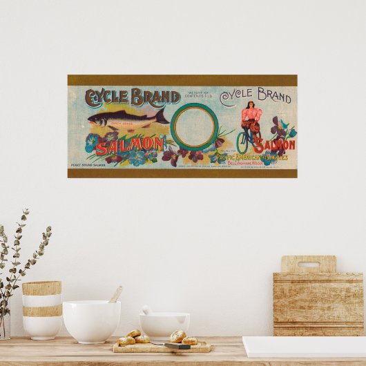 Marke für Lachs Poster (Küche)