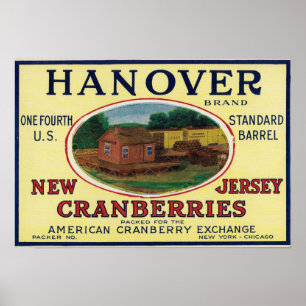 Marke Hannover Cranberry Label Poster