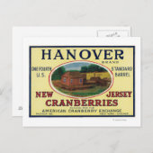 Marke Hannover Cranberry Label Postkarte (Vorne/Hinten)