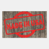 Marke in usa rechteckiger aufkleber (Vorderseite)