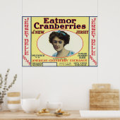 Marke Jersey Belle Eatmor Cranberries Poster (Küche)