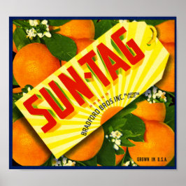 Marke "Orange Fruchtkiste" der Marke Sun-Tag Poster