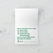 Marke "Original Lawn Enforcement Officer" Dankeskarte (Innenseite)