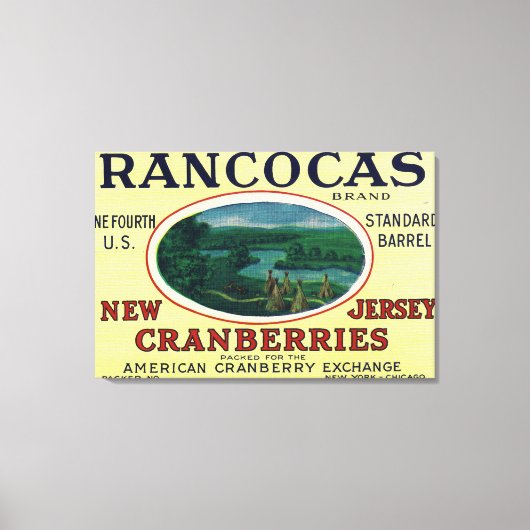 Marke Rancocas Cranberry Leinwanddruck (Vorderseite)