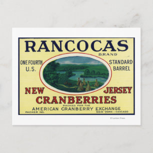 Marke Rancocas Cranberry Postkarte