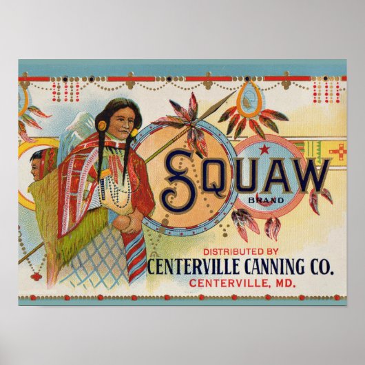 Marke "Squaw" der 20er Jahre Poster (Vorne)