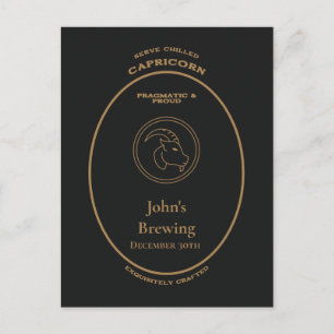 Marke, Sternzeichen, Steinbock, anpassbar Postkarte