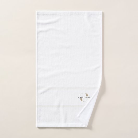 Marke White Elegant Business Logo Hotel Badhandtuch Set (Handtuch)